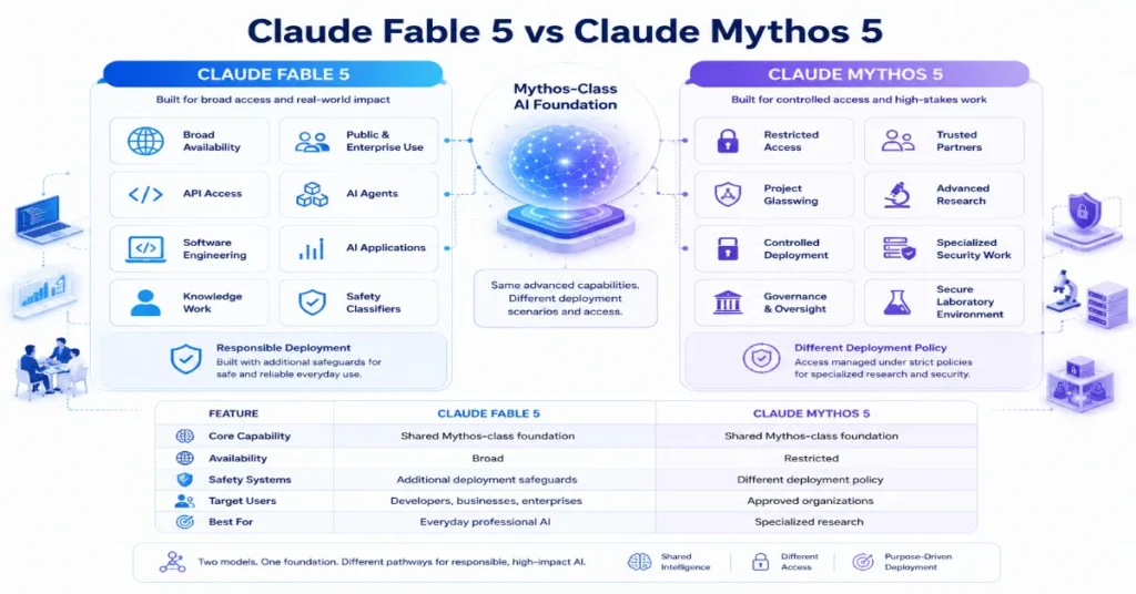 Claude fable 5 vs Claude mythos 5 